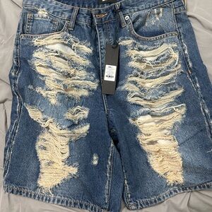 Distressed Denim Men Shorts